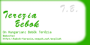 terezia bebok business card