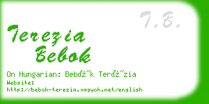 terezia bebok business card